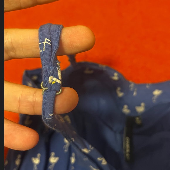 O’Neill blue and off white flamingos sun midi dress EUC - Picture 7 of 8